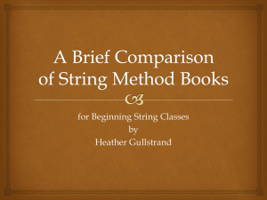 A Comparison of String Methods - Adventures of a Music Teacher