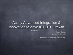Acuity Advanced Integration & Innovation to drive ISTEP+ Growth