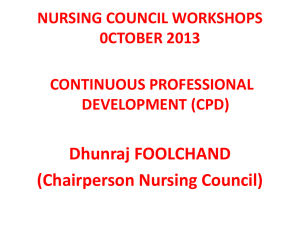 CPD - Nursing Council of Mauritius