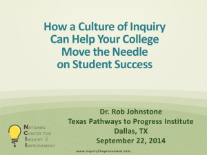 How a Culture of Inquiry Can Help Your College Move the Needle