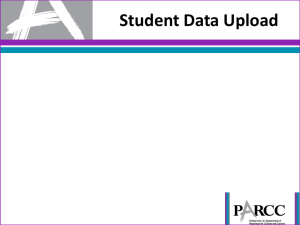 PARCC Student Data Upload Training