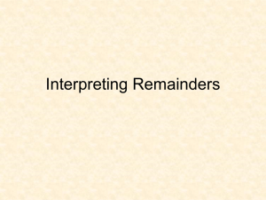 Interpreting Remainders #3