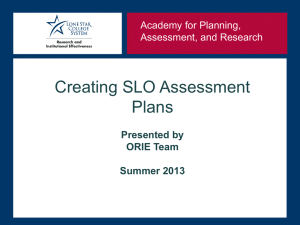 Creating SLO Assessment Plans