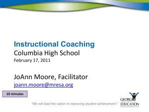 Columbia HS Coaches Training - instructionalcoaching