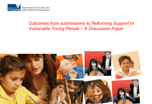 SFYS: Outcomes from Stakeholder Consultations