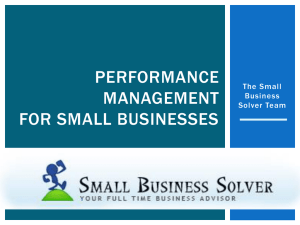 Performance Management - Small Business Solver