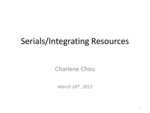 Serials/Integrating Resources