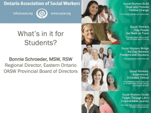 the role of social work in influencing social policy