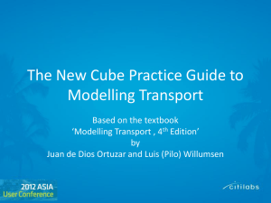 The New Cube Practice Guide to Modelling Transport