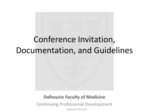Conference Invitation, Documentation, and Guidelines