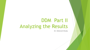 DDM Implementation and Analysis