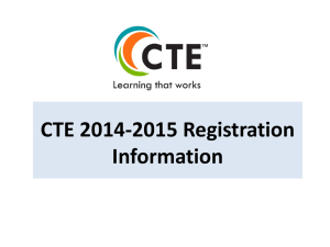 CTE 2013-2014 Registration Information