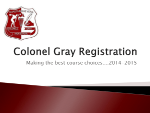 Current Student Registration Information 2014