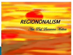 16. regionalism - Prof. Dr. Saramma Mathew