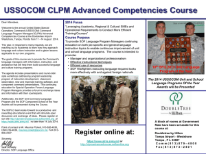 Power Point - The 2014 SOF Advanced Language Competencies