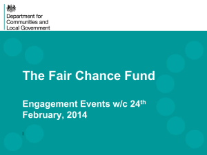 Fair Chance Fund DCLG information