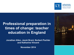 teacher education in England