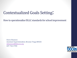 Contextualized Goals Setting: How to operationalize ISLLC