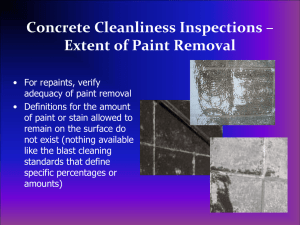 Concrete Cleanliness Inspections - Laitance