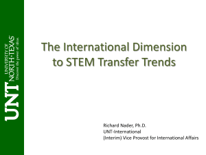 The International Dimension to STEM Transfer Trends