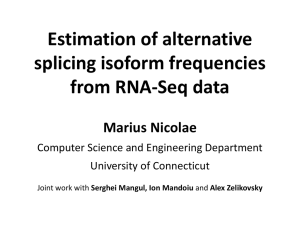 Estimation of alternative splicing isoform frequencies from RNA