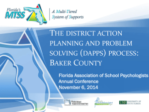 pptx - Florida Problem Solving & Response to Intervention Project