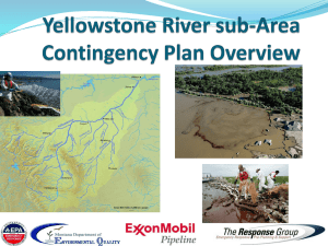 Yellowstone River sub-Area Contingency Plan Overview