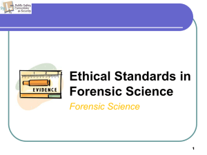 Legal Responsibilities in Forensic Science