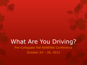 What Are You Driving? (PowerPoint)