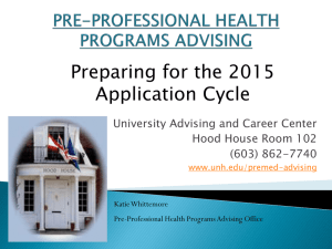 pre-professional health programs advising