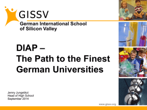 Information on DIAP - German International School of Silicon Valley