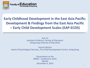 Launch of EAP-ECD Scales - Asia-Pacific Regional Network for