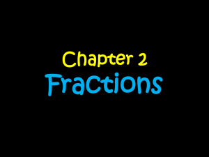 Week Three: Multiplying and Dividing Fractions