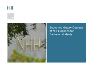 Economic History Courses at NHH: options for Bachelor students
