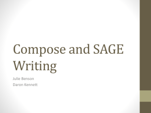 Compose & SAGE Writing Information