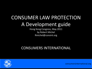 a guide to developing consumer protection law