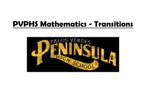 PVPHS Mathematics - Transitions - Restore CA Education | Restore