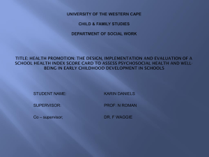 Health promotion - University of Western Cape