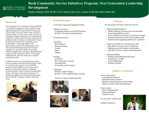 Rush Community Service Initiatives Program: Next Generation
