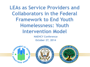 LEAs as Service Providers and Collaborators in the Federal