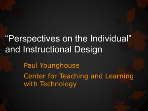 Perspectives on the Individual and Instructional Design