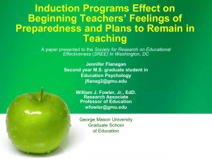 Induction Programs Effect on Beginning Teachers* Feelings