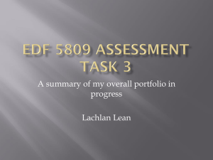 EDF 5809 Assessment task 3 - professional e
