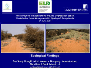 ELD Policy Workshop. Ecology findings, July 2014