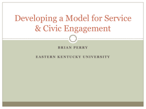 Developing a Model for Service & Civic Engagement