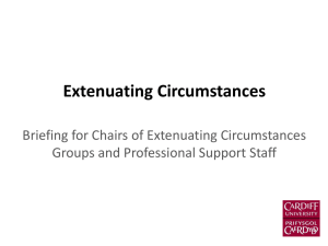 Extenuating Circumstances - Student Experience & Academic