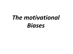 The motivational Biases