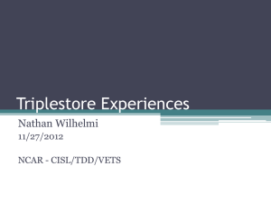 Triple Store Experiences