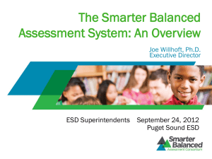 Smarter Balanced Presentation - Educational Service District 113