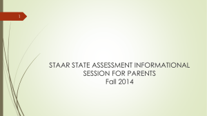 Powerpoint Presentation for Parents about STAAR A